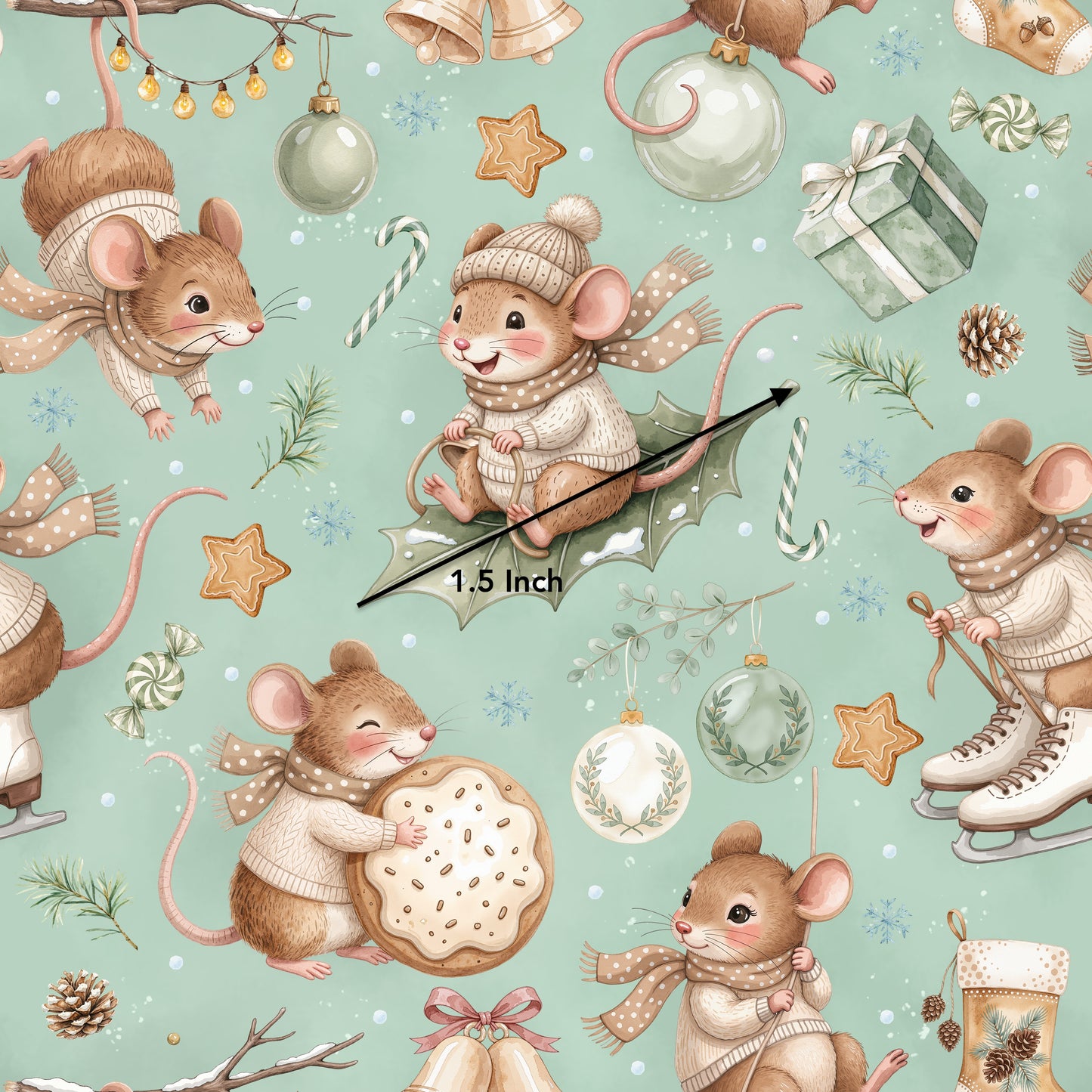 Winter Mouse Fun (June Pre-Order) - Fabric
