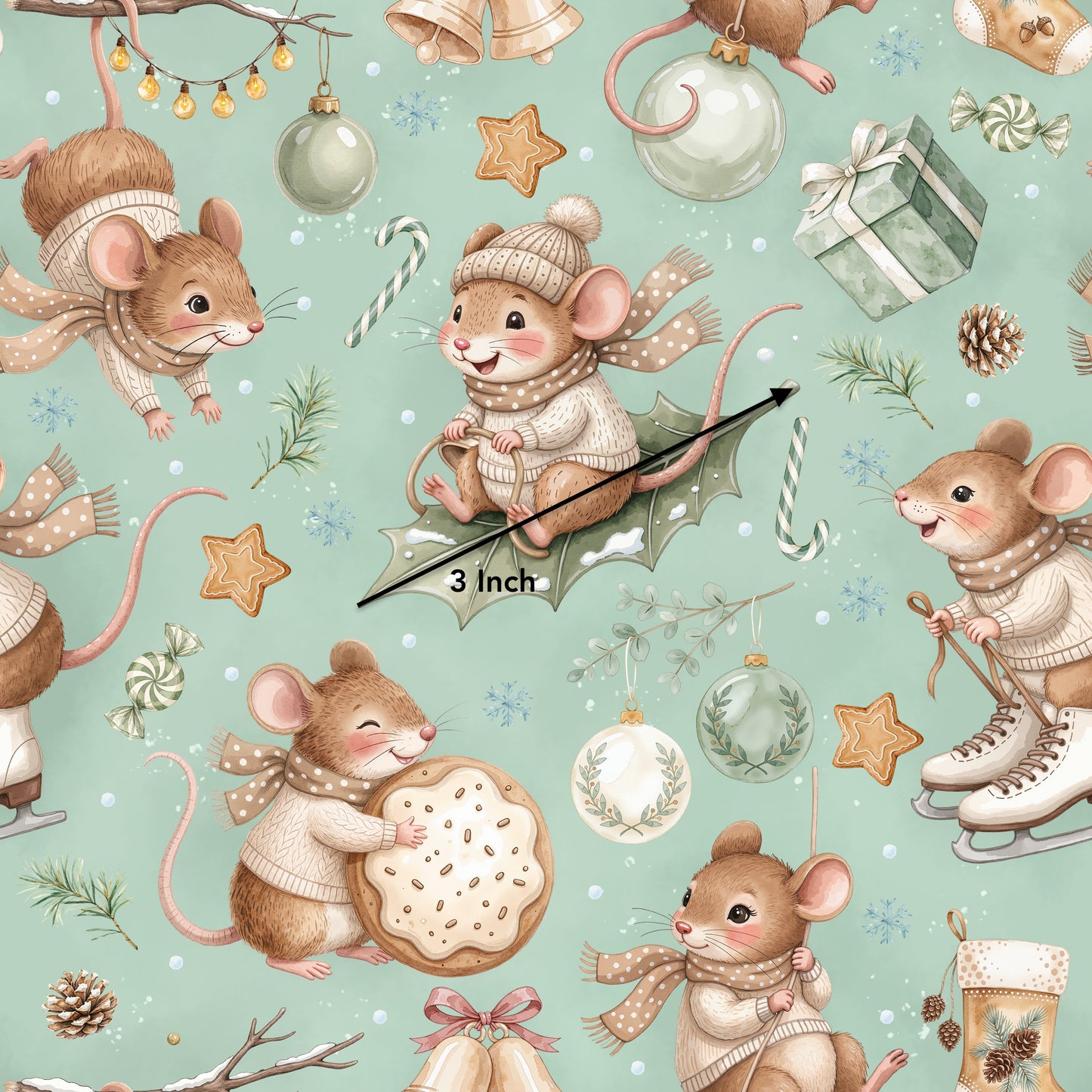 Winter Mouse Fun (June Pre-Order) - Fabric