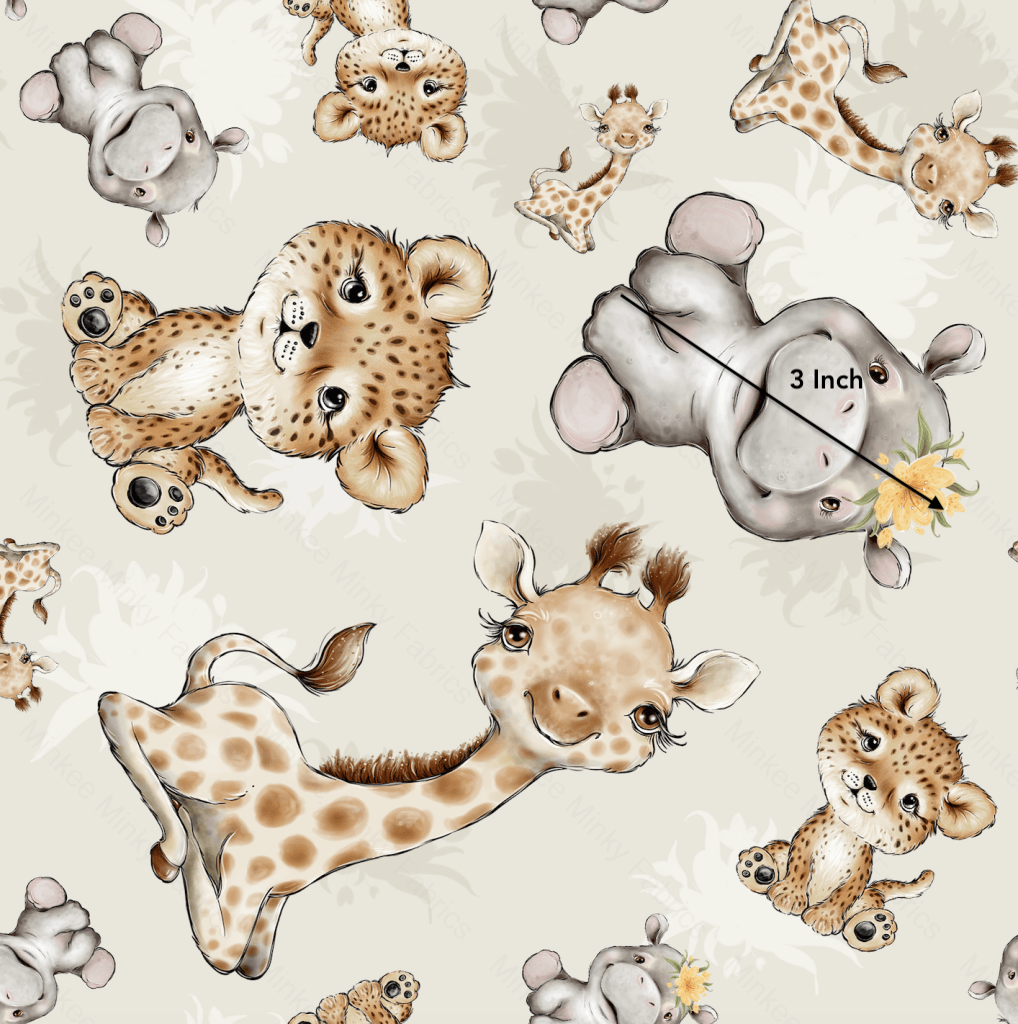 Baby African Animals (July Pre-Order) - Fabric