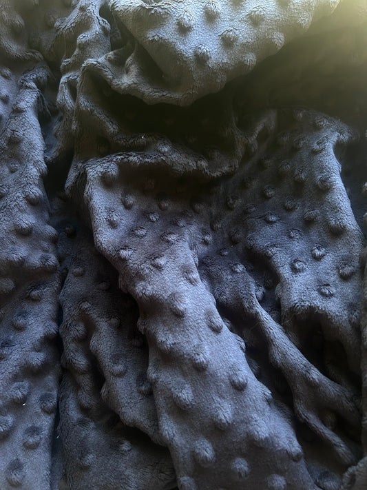 Premium Minky Dot Fabric - Black