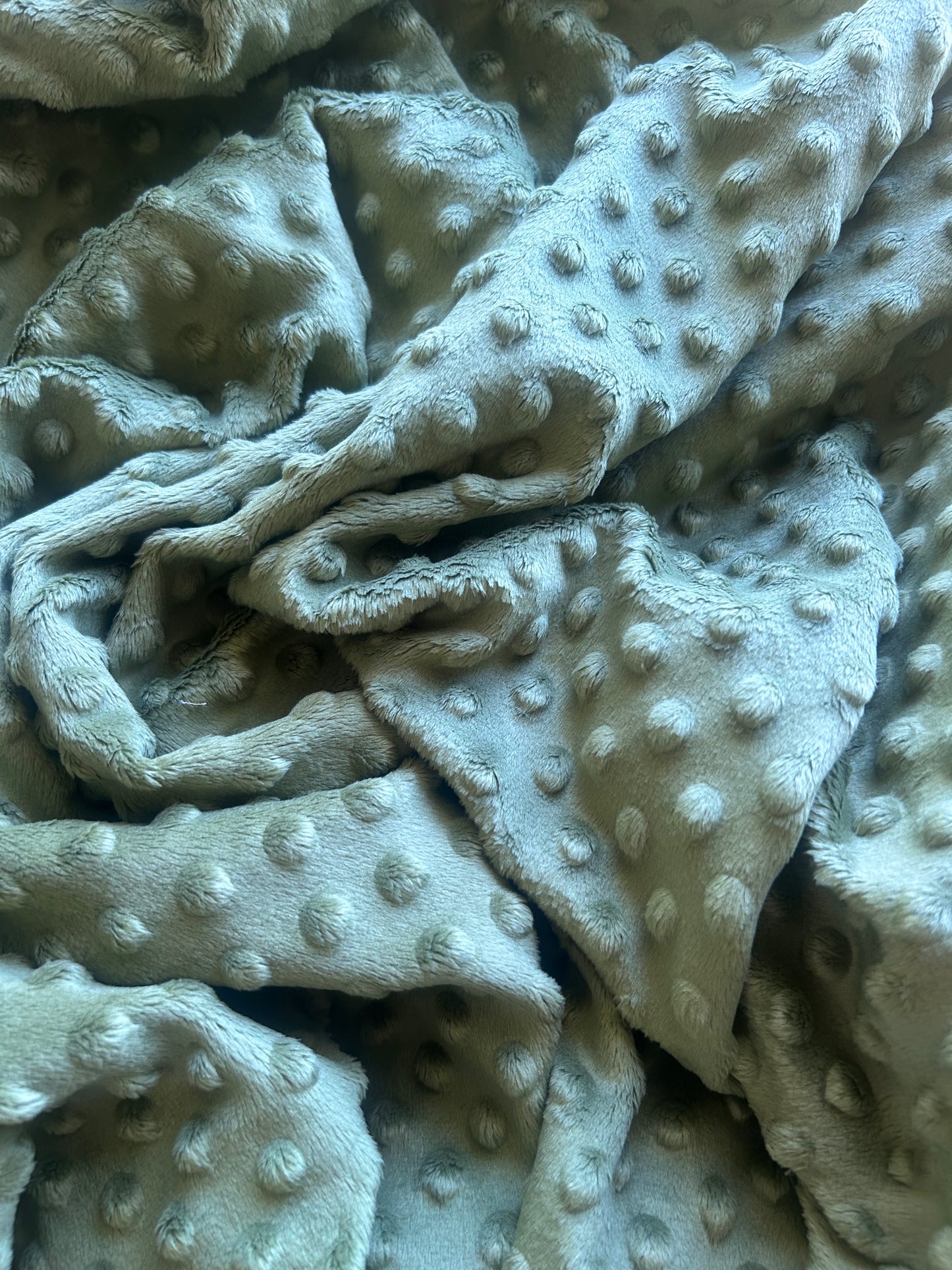 Premium Minky Dot Fabric - Desert Sage