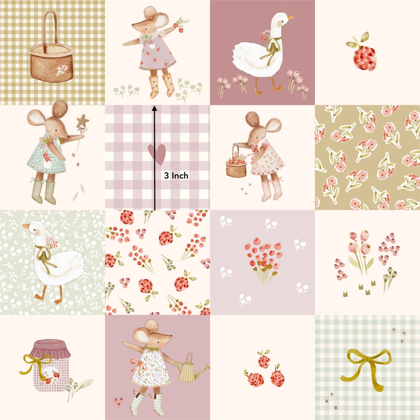Mini Mouse Patchwork (May Pre-Order) - Fabric