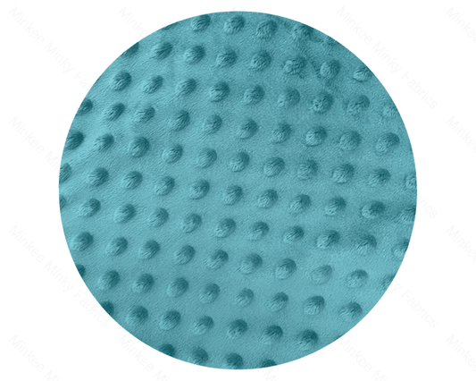Premium Minky Dot Fabric - Dusty Turquoise