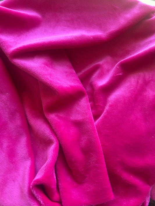 Premium Smooth Minky Fabric - Raspberry