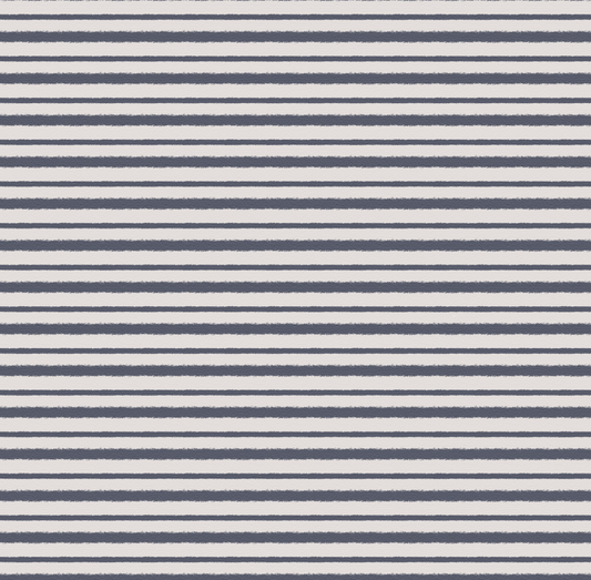 Boho Bear - Blue Grey Stripes (September Pre-Order) - Fabric