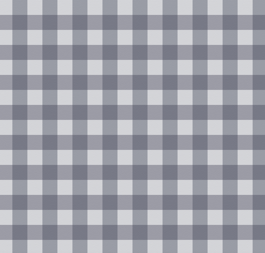 Boho Bear - Blue Grey Gingham (September Pre-Order) - Fabric