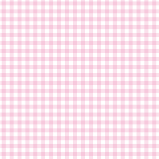 Gingham Candy Pink 1cm REMNANT 30cm - Cotton Lycra Fabric