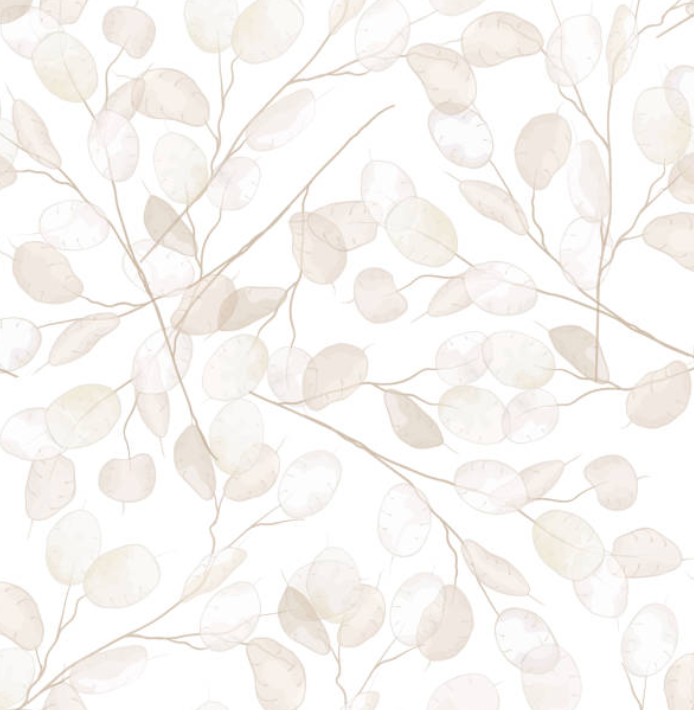 Linen Leaves 1 inch REMNANT 94cm - Cotton Lycra Fabric