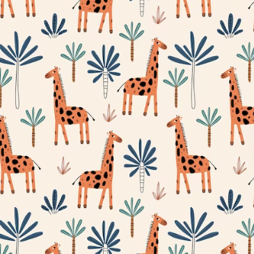 Tropical Giraffes (May Pre-Order) - Fabric