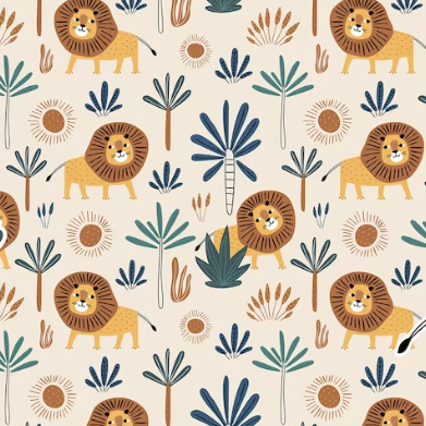 Tropical Lions (May Pre-Order) - Fabric