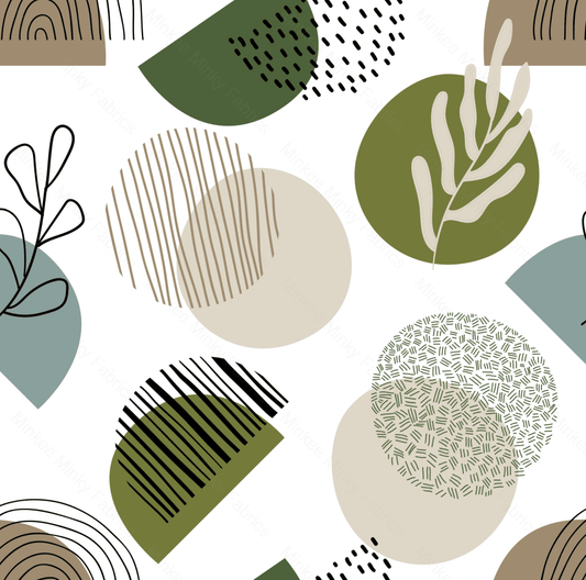 Abstract Olive (August Pre-Order) Digital Fabric Preorder