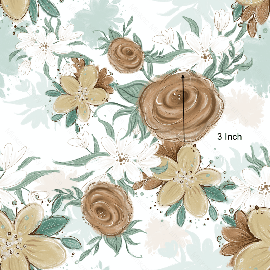 African Floral (Sally Pre-Order) Digital Fabric Preorder
