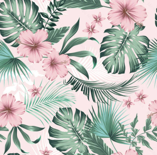 Blush Hibiscus Pre-Order Select / Digital Fabric Preorder