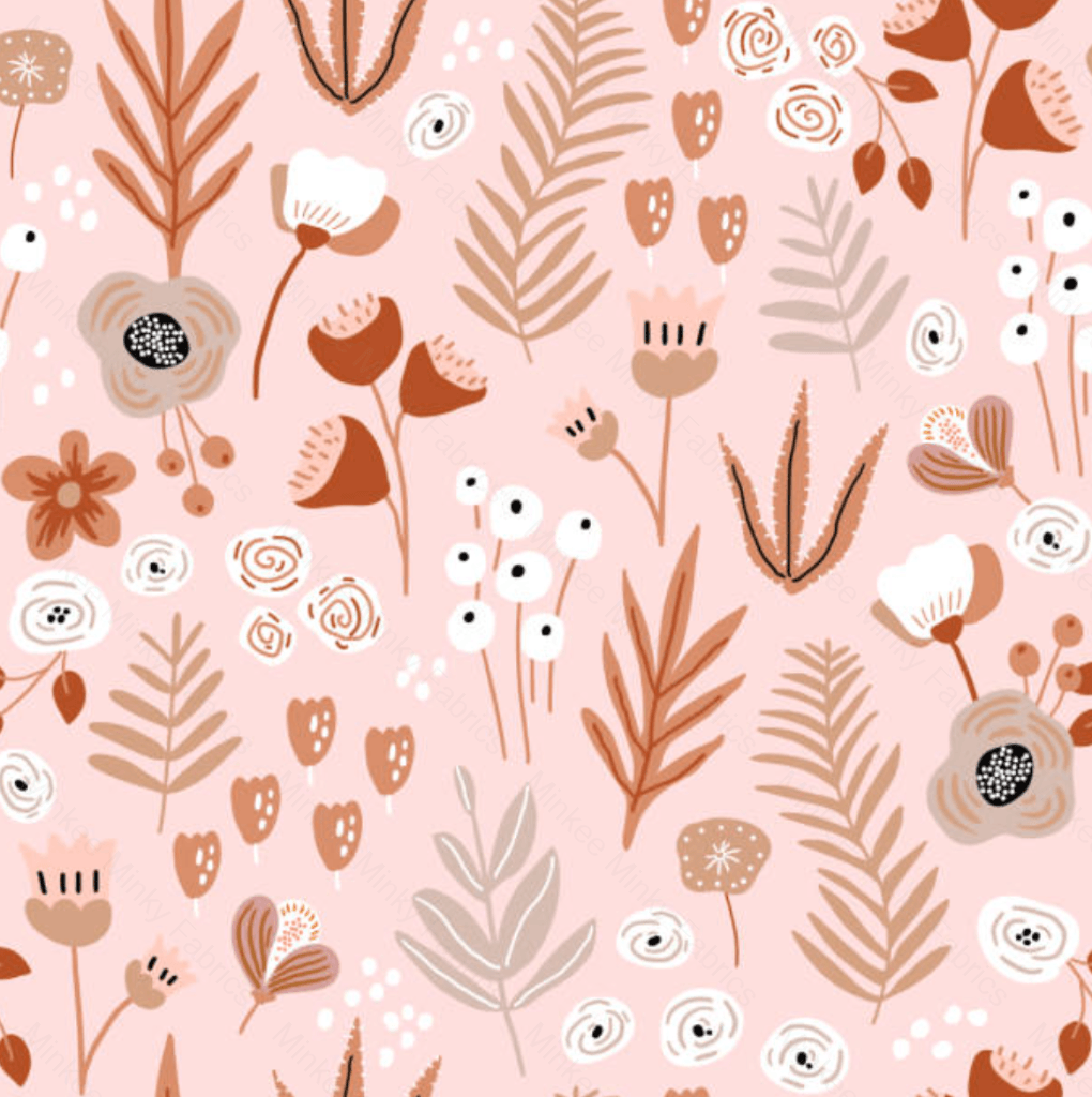 Blushing Garden 100 Cotton Woven Fabric Minkee Minky Fabrics Australia