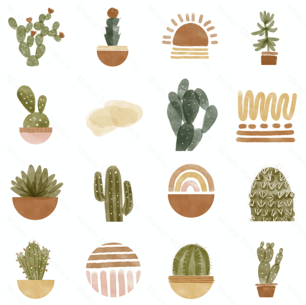 Boho Cactus Pre-Order (7Th July) Select / Digital Fabric Preorder