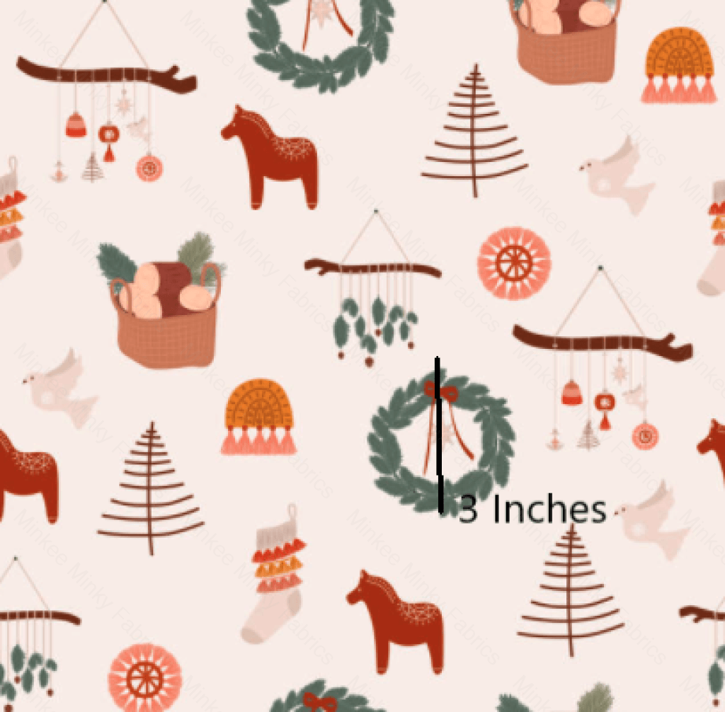 Boho Christmas Decorations (August Pre-Order) Digital Fabric Preorder