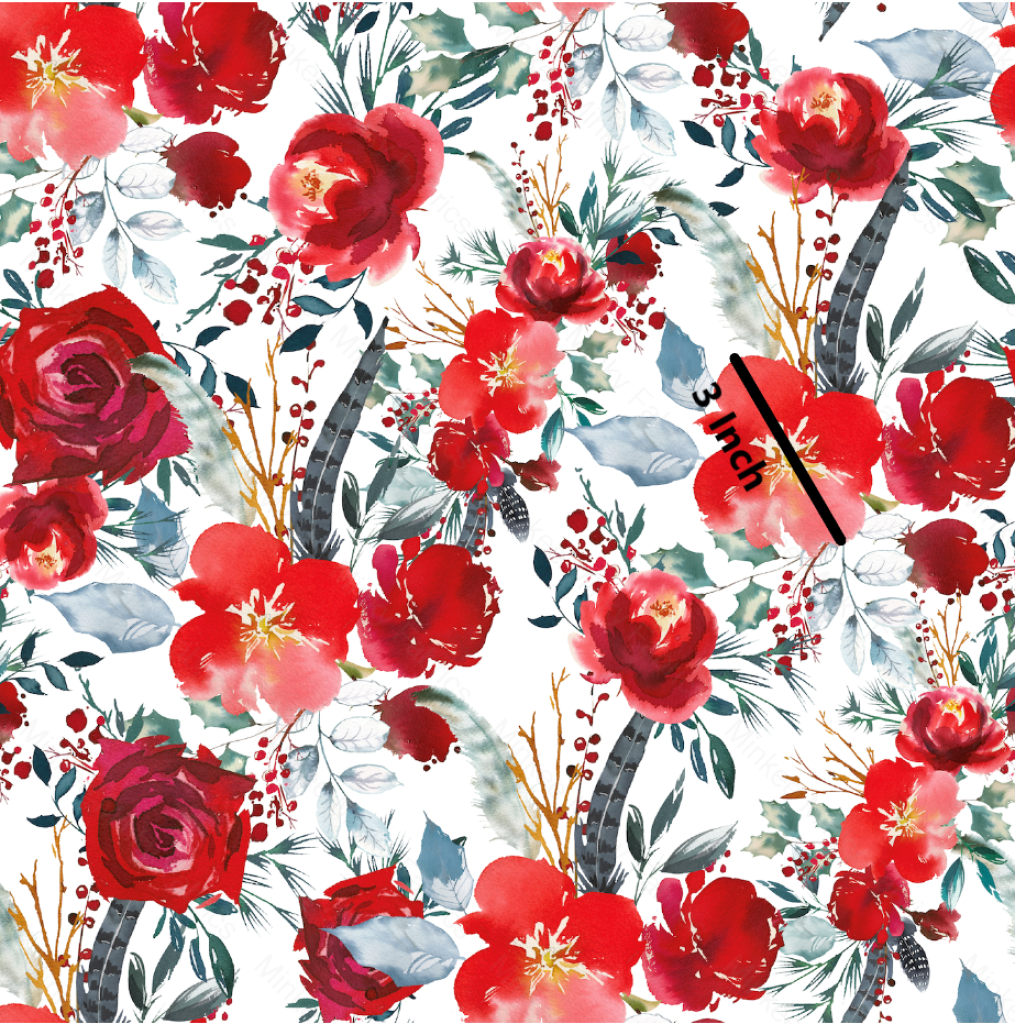 Boho Christmas Floral (August Pre-Order) Digital Fabric Preorder