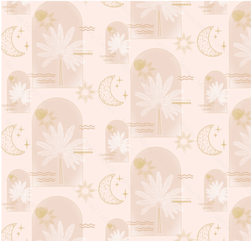 Boho Coastal Mint - 100% Cotton Woven Fabric Digital Retail