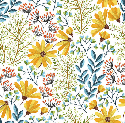 Boho Floral (August Pre-Order) Digital Fabric Preorder