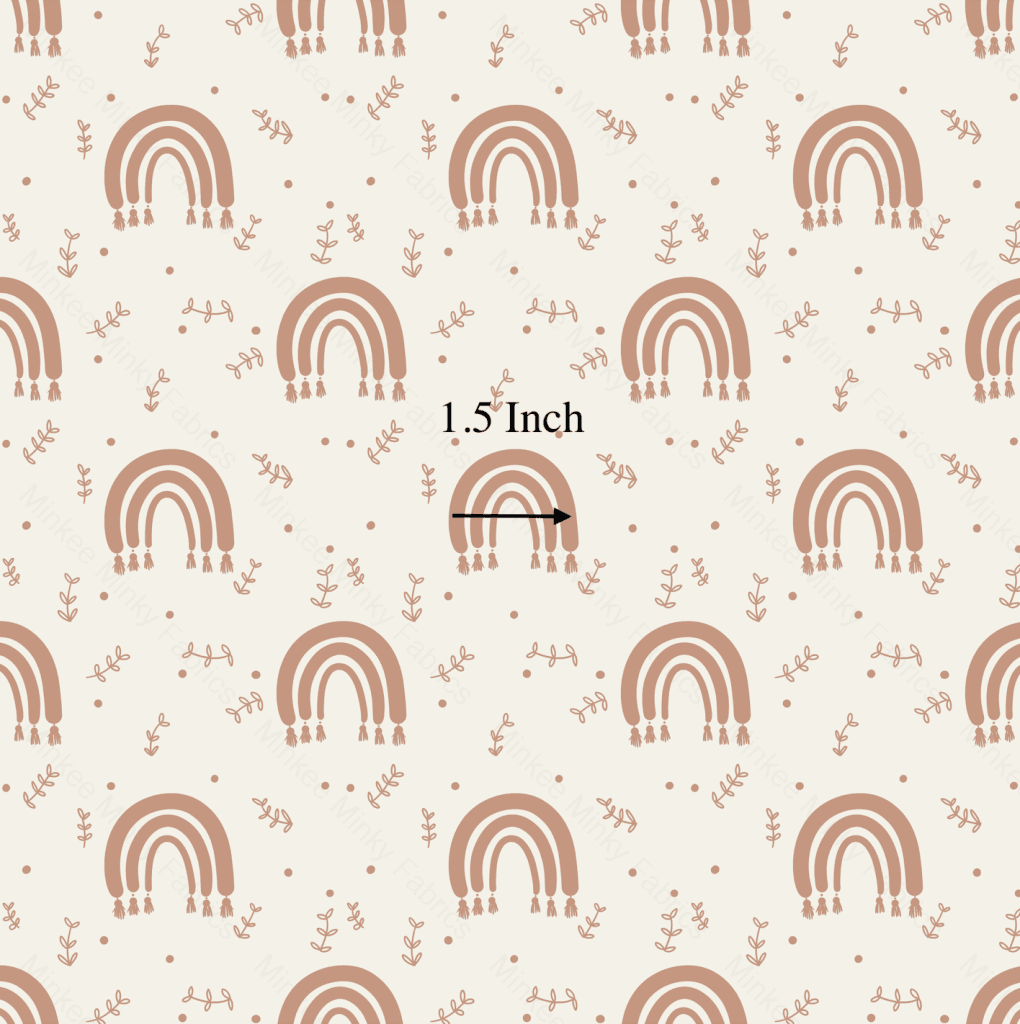 Boho Rainbow Rose Dust On Cream - Fabric Digital Preorder