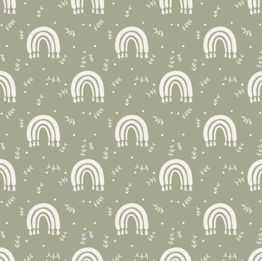 Boho Sage Rainbow (January Pre-Order) - Fabric Digital Preorder