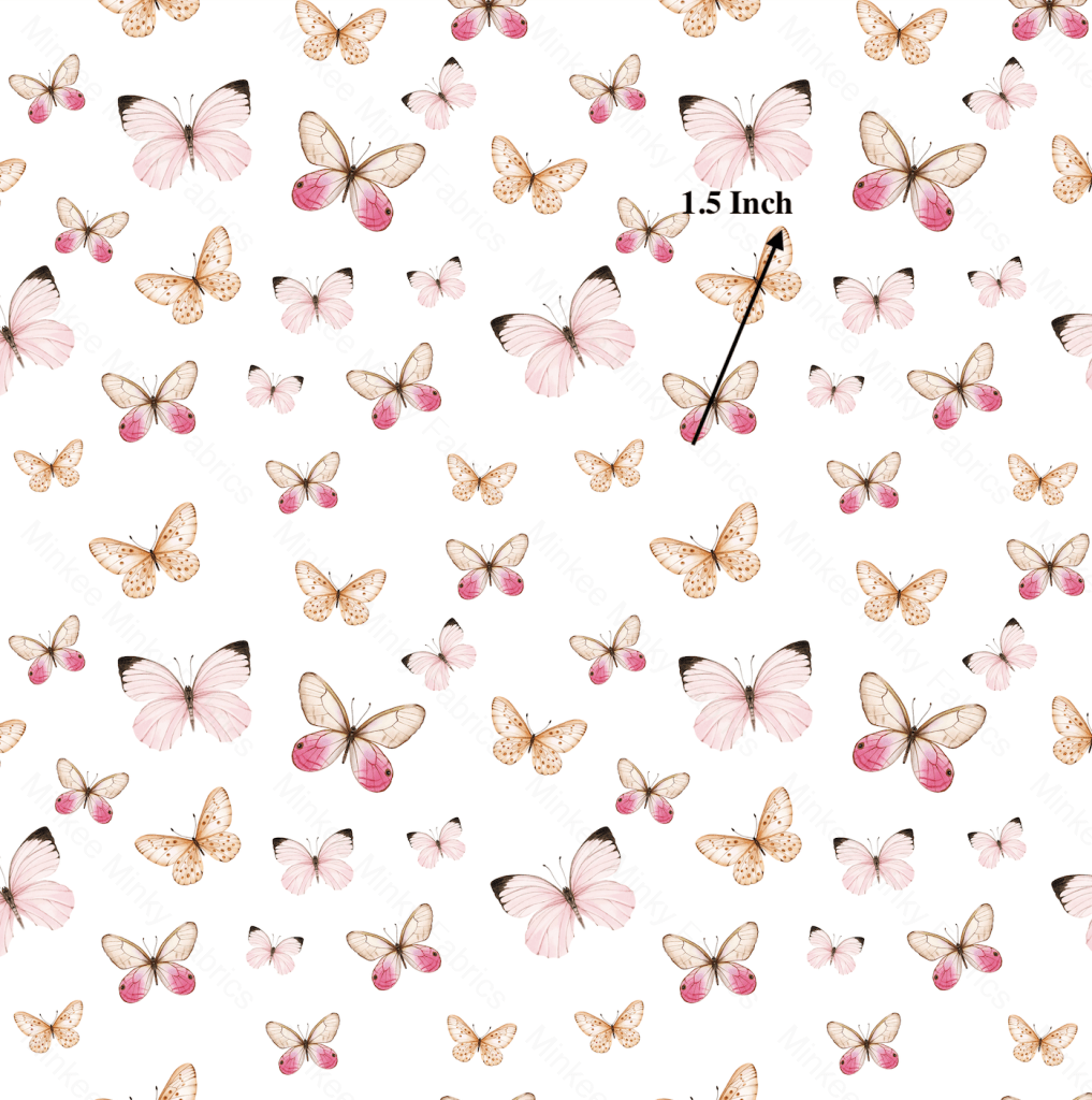Butterfly Pink - Fabric Woven 1.5 Inch Digital Retail
