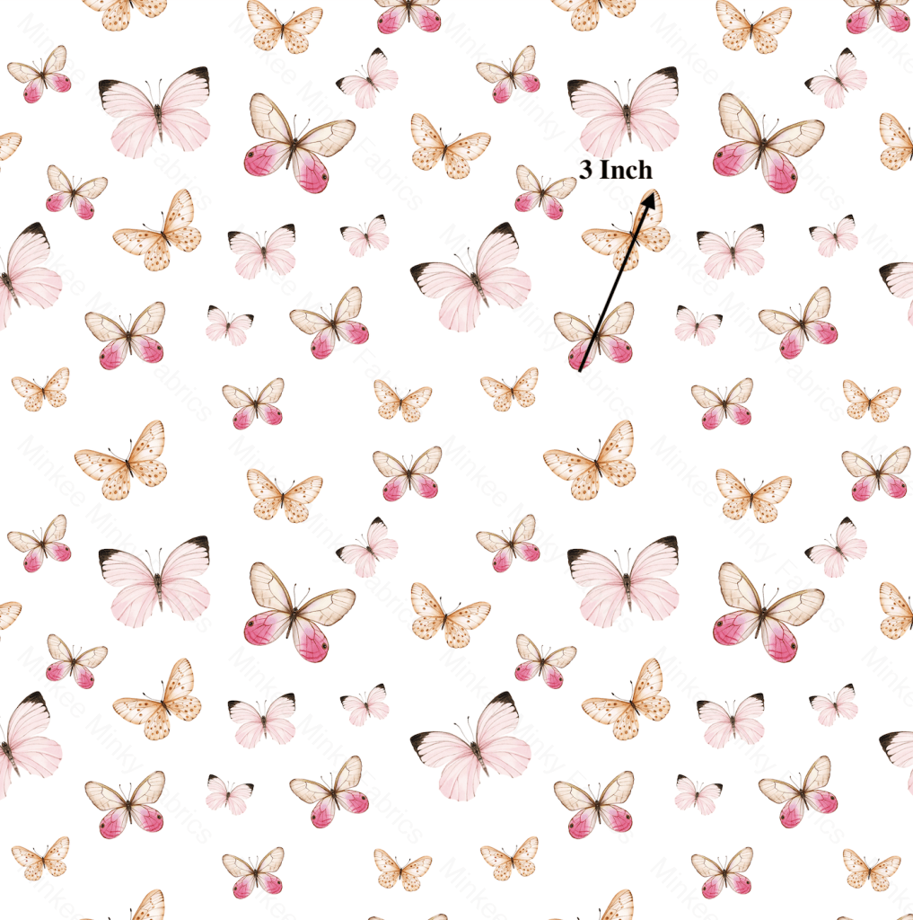 Butterfly Pink - Fabric Woven 3 Inch Digital Retail