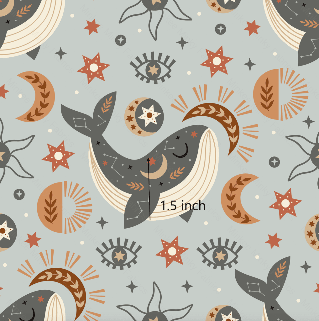 Celestial Whale Blue (August Pre-Order) Digital Fabric Preorder