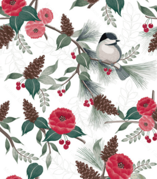 Christmas Bird Pre-Order (7Th July) Select Fabric Base / Print Size Digital Preorder
