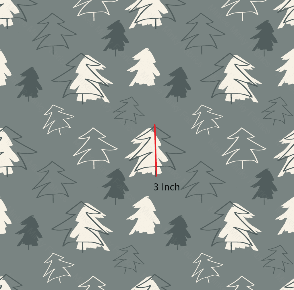 Christmas Trees On Forest Green (August Pre-Order) Digital Fabric Preorder