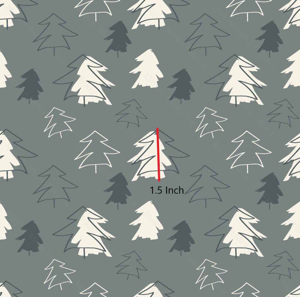 Christmas Trees On Forest Green (August Pre-Order) Digital Fabric Preorder