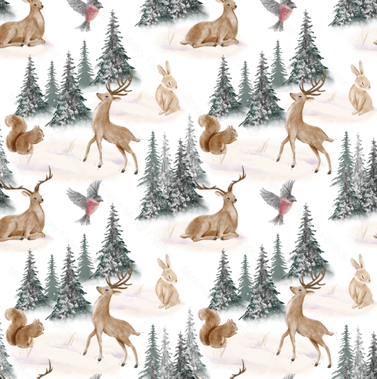 Christmas Wonder Forest Deer (August Pre-Order) Digital Fabric Preorder