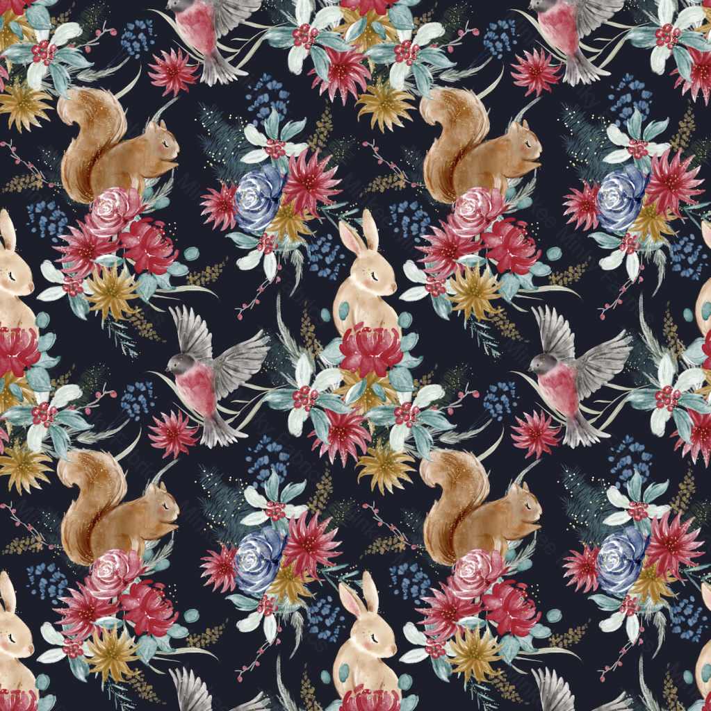 Christmas Wonder On Midnight Sky (August Pre-Order) Digital Fabric Preorder