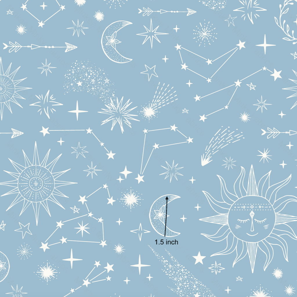 Constellation (Woodland Pre-Order) Cotton Sateen / 1.5 Inches Digital Fabric Preorder