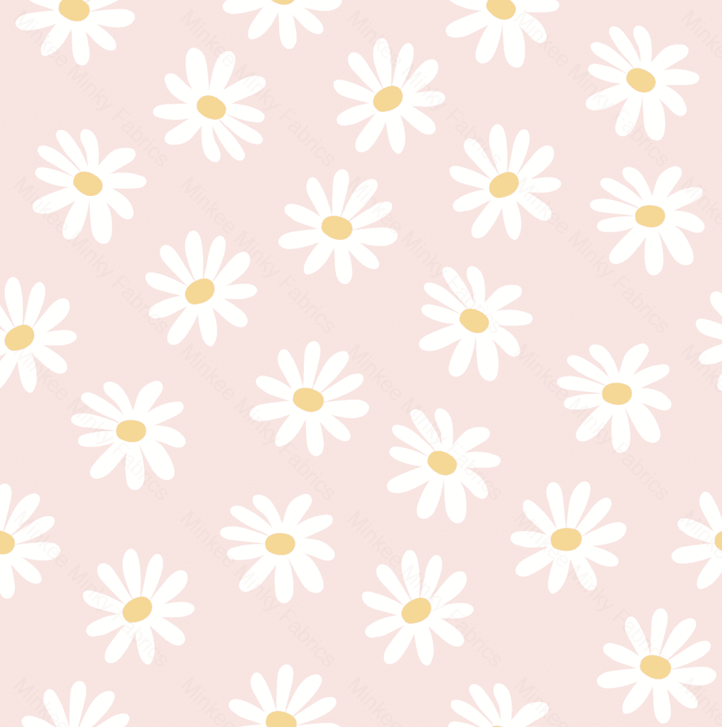 Daisies On Soft Pink (August Pre-Order) Digital Fabric Preorder