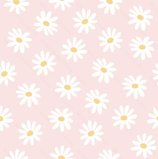 Daisies On Soft Pink (August Pre-Order) Digital Fabric Preorder