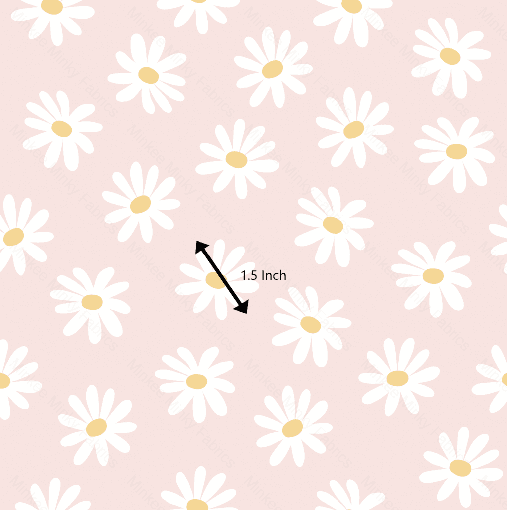 Daisies On Soft Pink (August Pre-Order) Digital Fabric Preorder