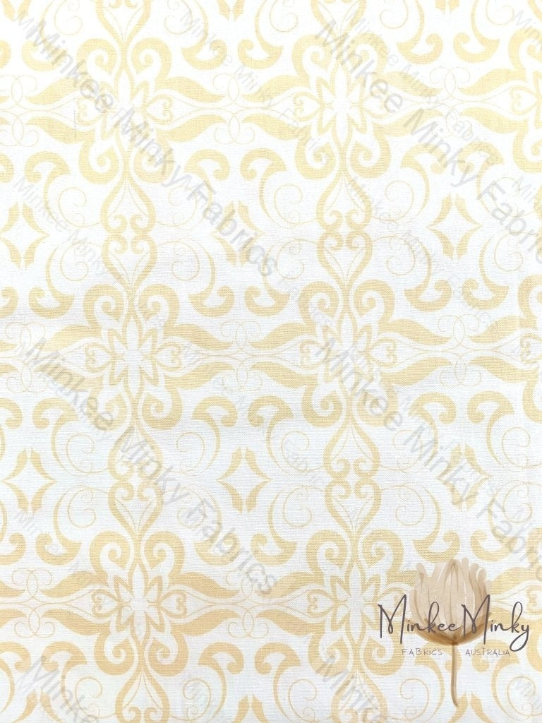 Damask (Fancy) - Remnant 150Cm 100% Light Weight Cotton Digital Fabric Retail