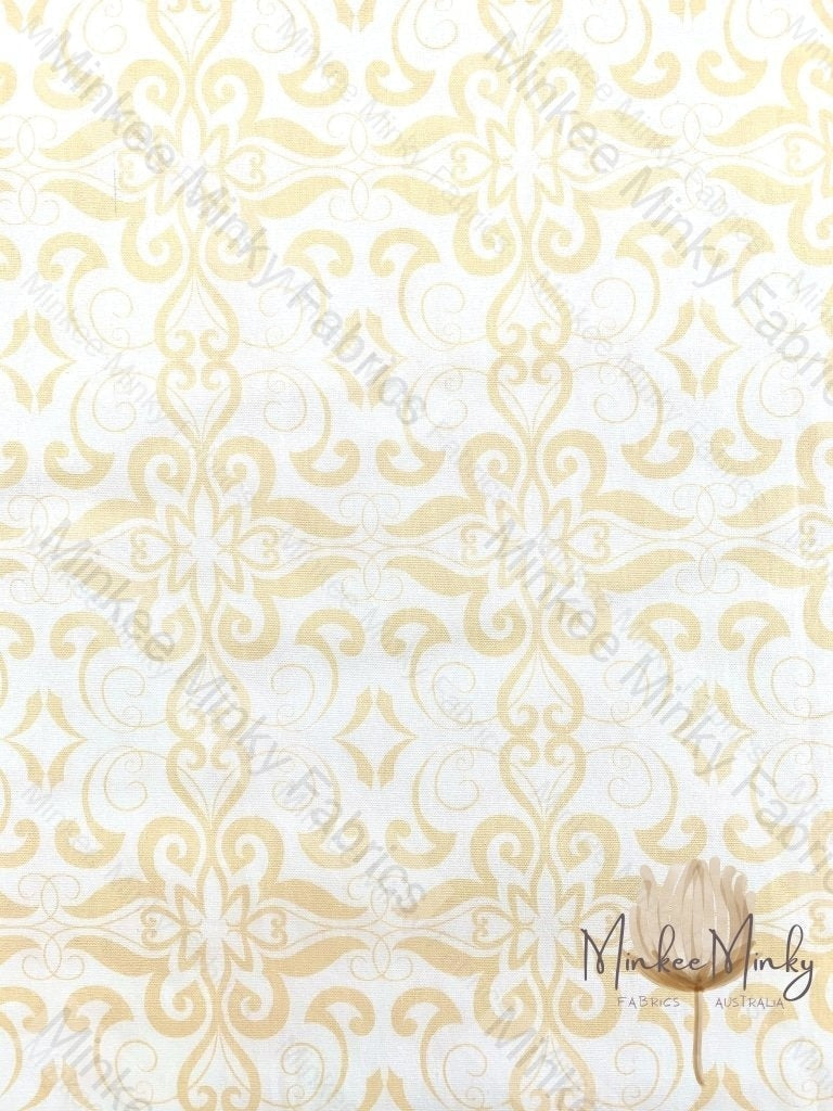 Damask (Fancy) - Remnant 30Cm 100% Light Weight Cotton Digital Fabric Retail