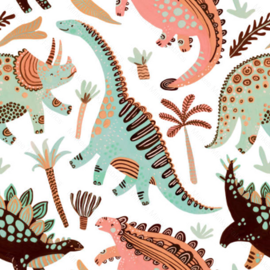 Dinosaur Land Pre-Order (7Th July) Select Fabric Base / Print Size Digital Preorder