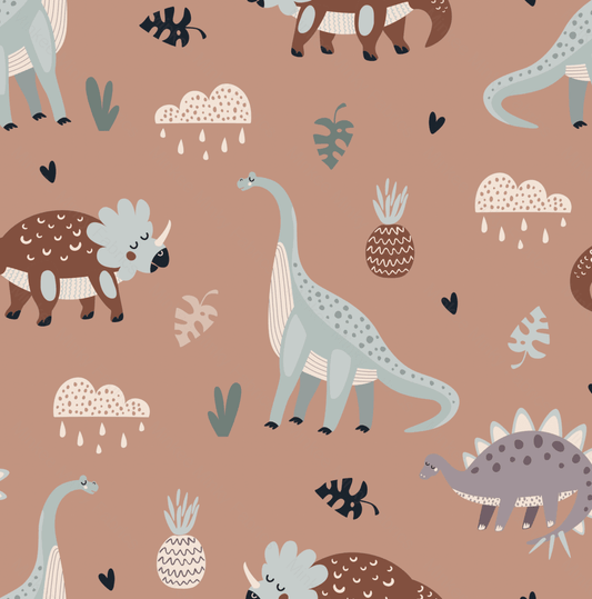 Dinosaurs On Clay (August Pre-Order) Digital Fabric Preorder