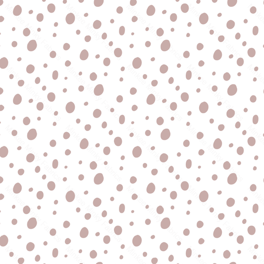 Dots Rose Dust On White (January Pre-Order) - Fabric Digital Preorder