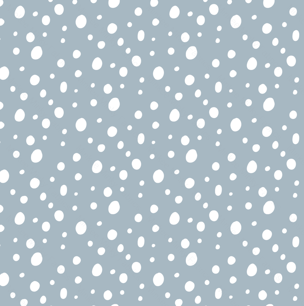 Dots White On Soft Blue (January Pre-Order) - Fabric Digital Preorder