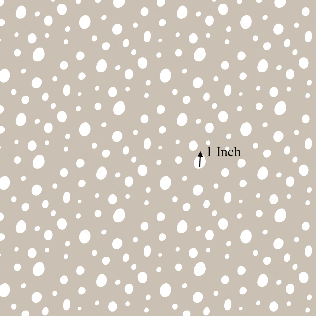 Dots White On Warm Stone (January Pre-Order) - Fabric Digital Preorder