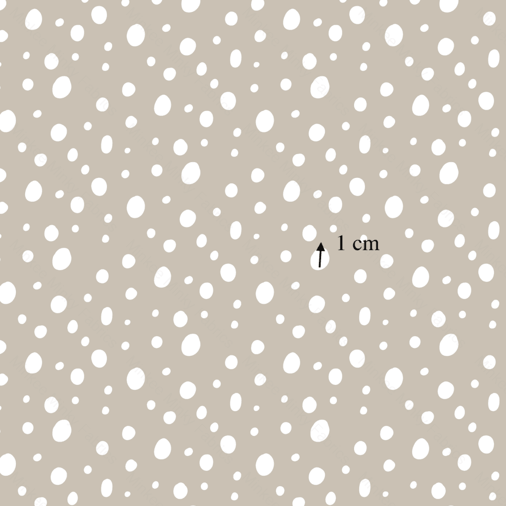 Dots White On Warm Stone (January Pre-Order) - Fabric Digital Preorder