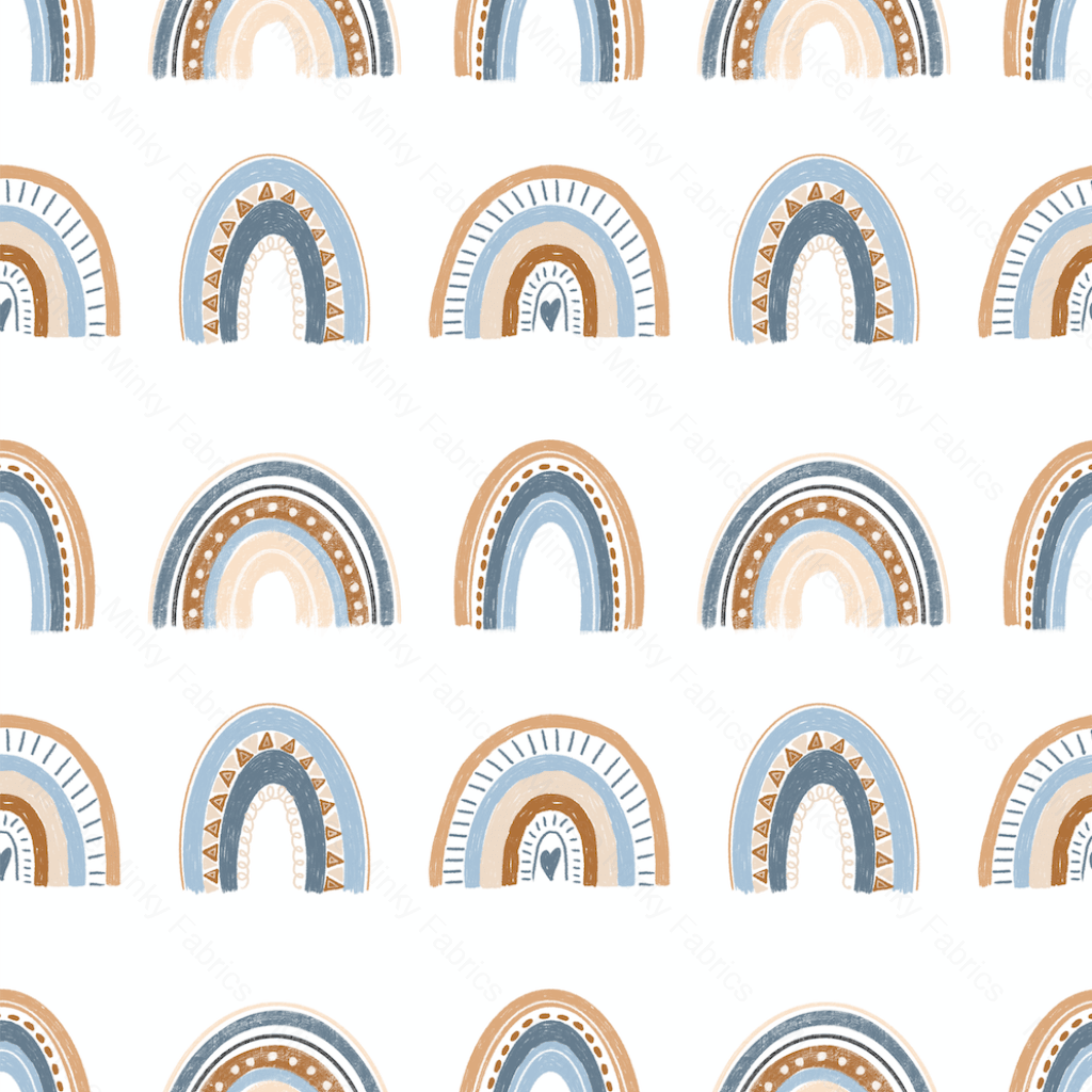 Earthy Blue Rainbow Pre-Order (7Th July) Select / Digital Fabric Preorder