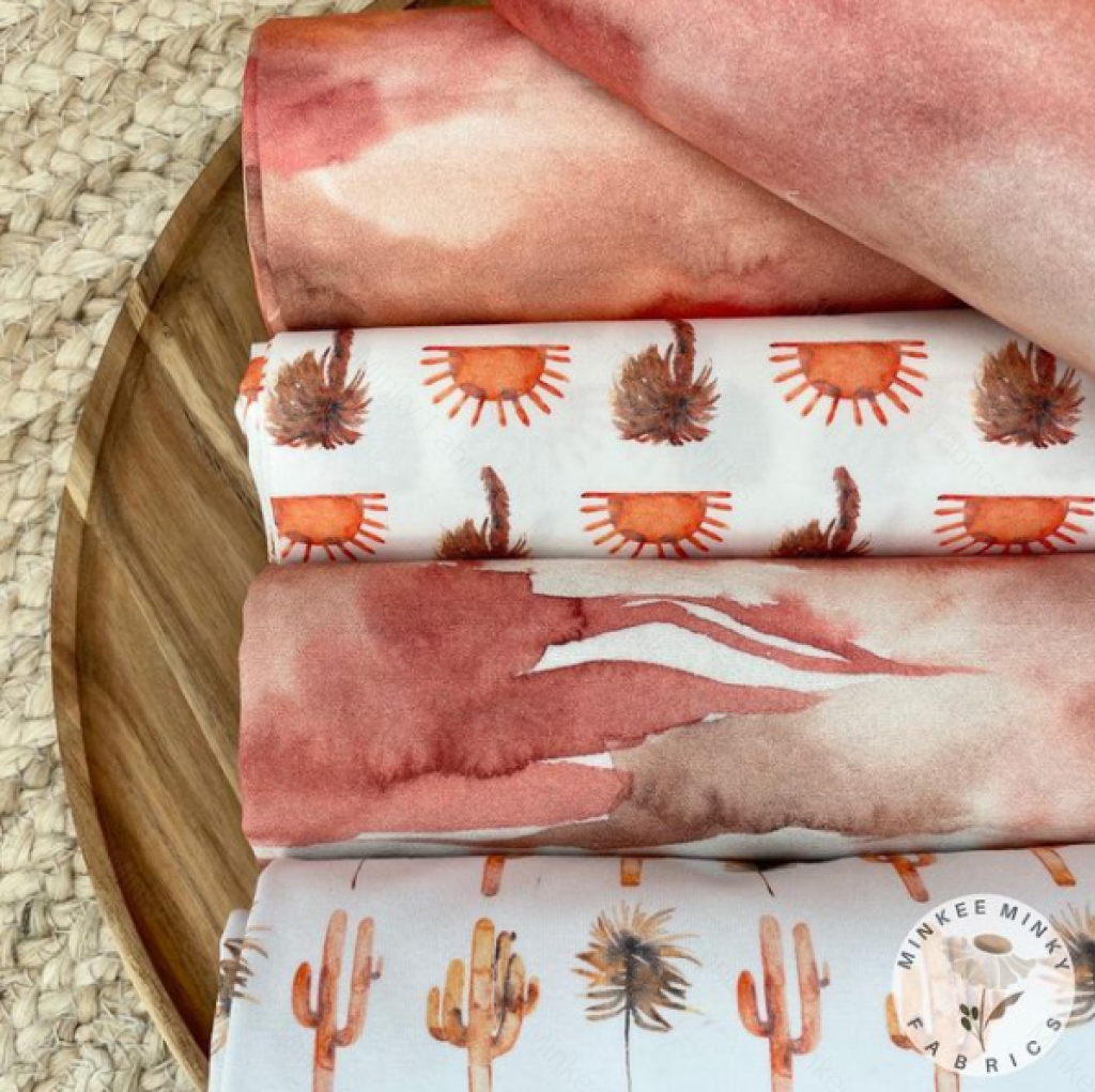 Earthy Watercolour Blush (January Pre-Order) - Fabric Digital Preorder