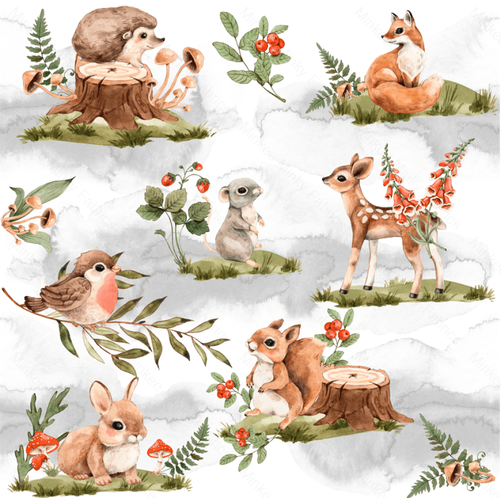 Easter Baby Woodland Animals (January Pre-Order) - Fabric Digital Preorder