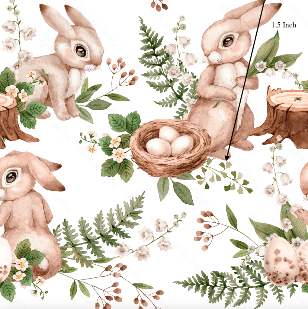 Easter Hunt White (January Pre-Order) - Fabric Digital Preorder