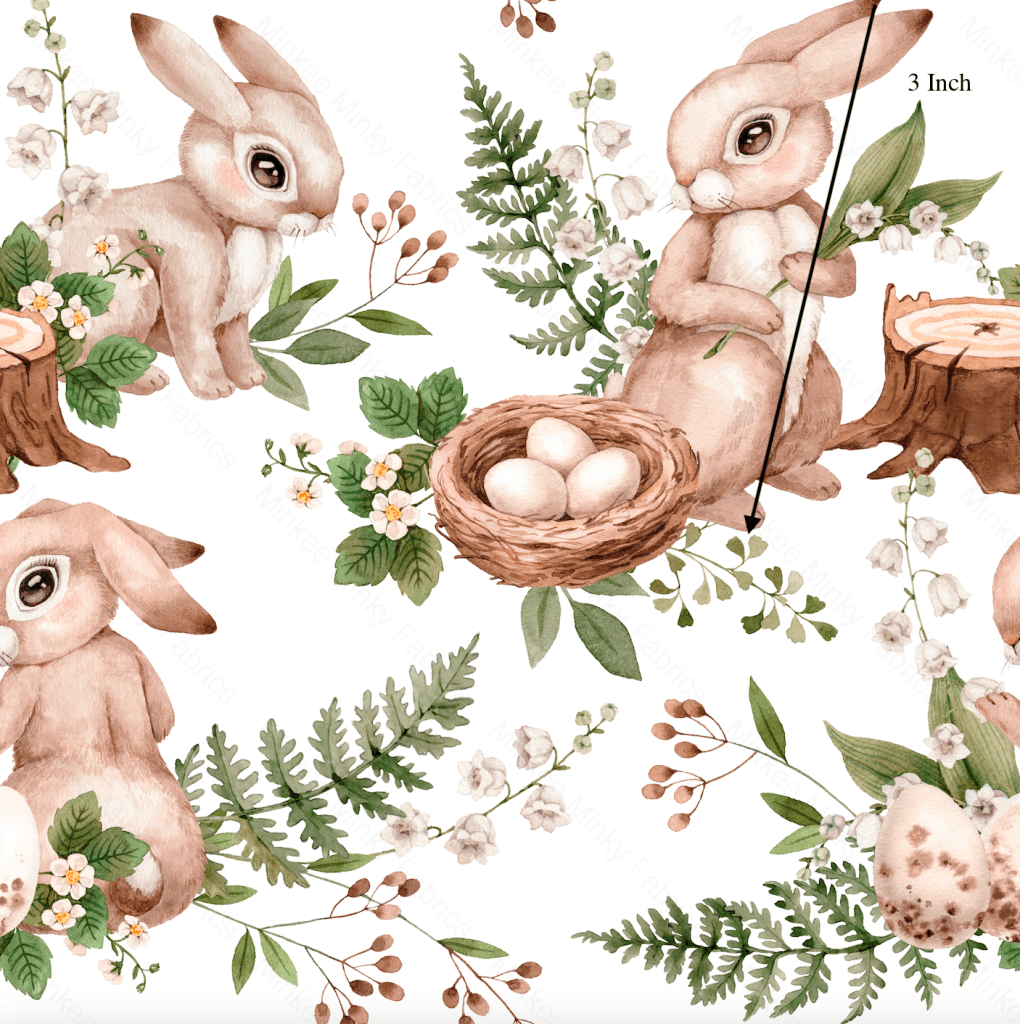 Easter Hunt White (January Pre-Order) - Fabric Digital Preorder